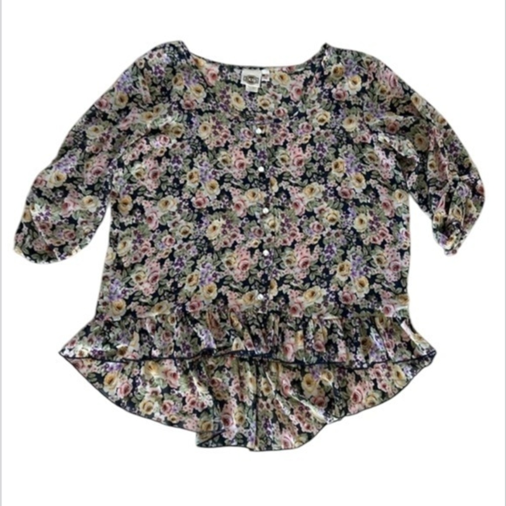 RODS western wear size XL floral blouse